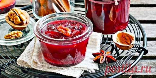 СЛИВОВЫЙ ДЖЕМ С ГРЕЦКИМИ ОРЕХАМИ И КОРИЦЕЙ