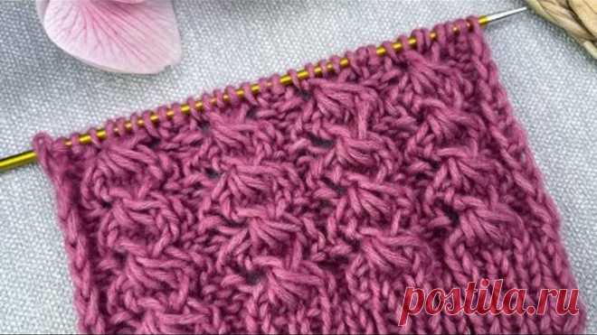 ЧТО ТО НЕВЕРОЯТНОЕ! УЗОР БЕЗ ЗАМОРОЧЕК. Вязание спицами для начинающих.