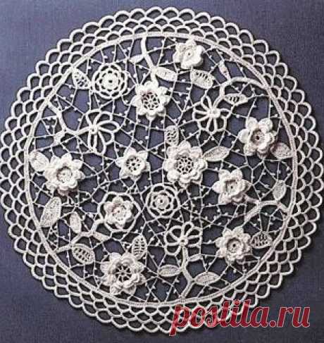 Схема салфетки с цветами