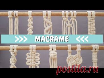 10 Nudos MAS USADOS en MACRAME (paso a paso) PRINCIPIANTES | 10 Most Used Macrame Knots Tutorial