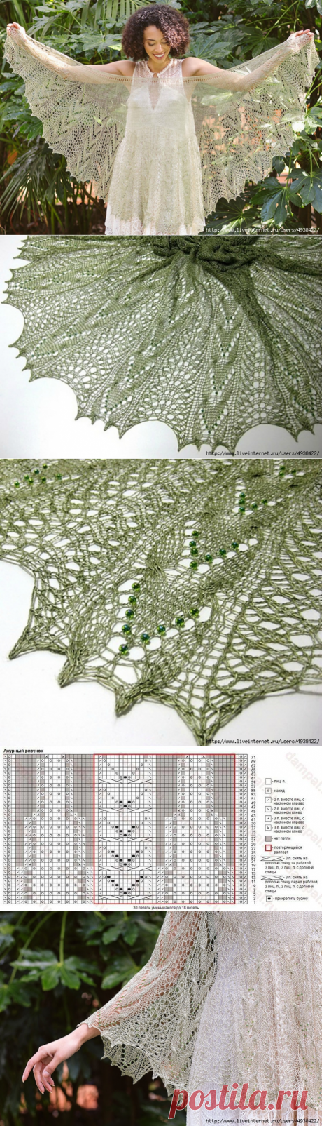 Нежная ажурная шаль &quot;Titania’s Shawl&quot; от Susanna IC.