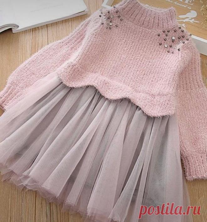 14 моделей оригинальных вязаных свитеров для девочек. Подборка для вдохновения. | Дневник вязальной феи | Яндекс Дзен