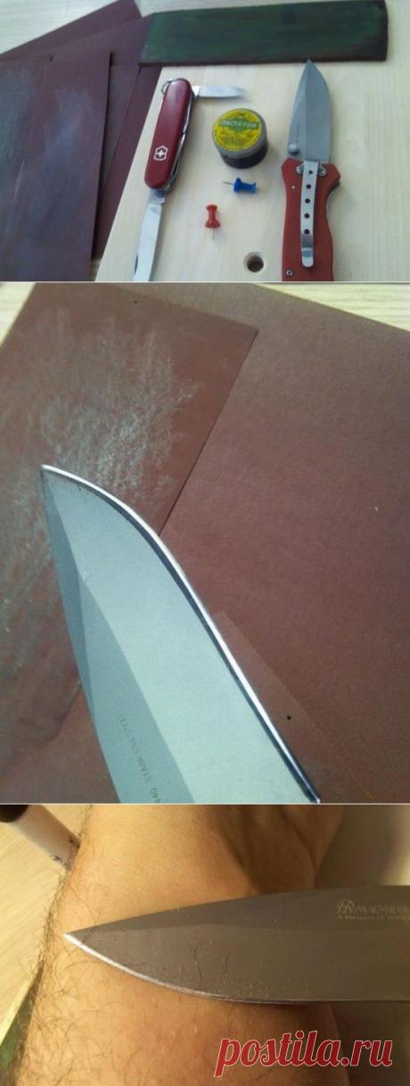 Заточка ножа до состояния бритвы