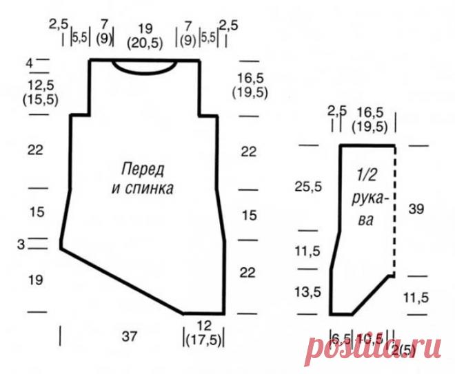 Asymmetrical pullover free pattern