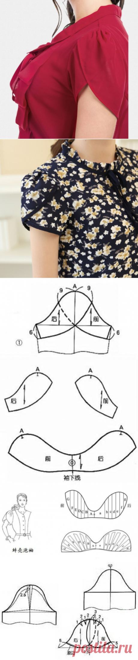 Шитье | простые выкройки | простые вещи.Рукав "тюльпан" ("лепесток") - моделирование.