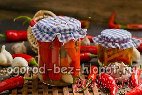 Маринованный острый перец по-армянски Маринованный острый перец по-армянски – огненная заготовка на зиму с чесночком, в кисло-сладком маринаде с растительным маслом. Такого перца много не съешь – эта закуска на любителя, но если распробовать, то за уши не оттащишь, особенно мужчин!На приготовление понадобится 45 минут. Из ингредиентов, указанных в рецепте получится 1 полулитровая банка.Ингредиенты:Как приготовить маринованный острый перец по-армянски