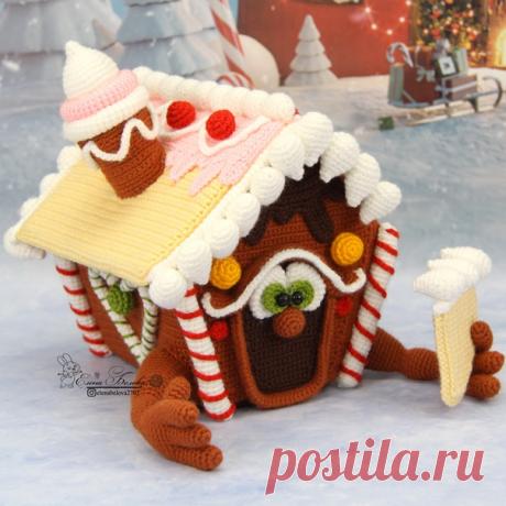 Пряничный домик (крючком)
Автор МК - Sandra Haupt
Инстаграм: dinegurumi
сайт: www.dinegurumi.com
Большое спасибо автору за возможность связать это НОВОГОДНЕЕ ЧУДО!