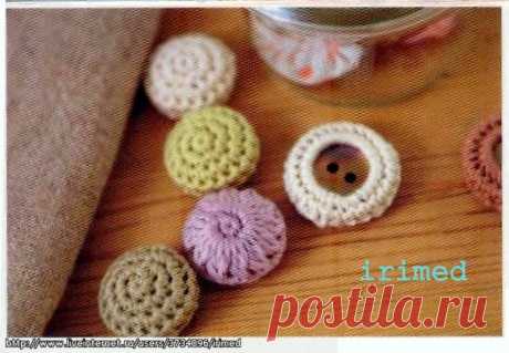 ОБВЯЗЫВАЕМ ПУГОВИЦЫ КРЮЧКОМ ПО-ЯПОНСКИ