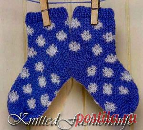 Носочки в горошек - KnittedFashion.info