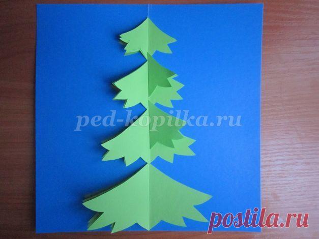 Объёмная ёлка из бумаги своими руками