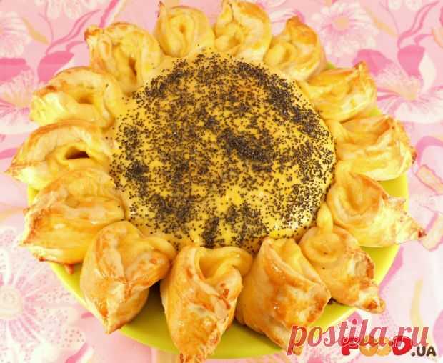 Пирог с мясом и сыром "Подсолнух"
