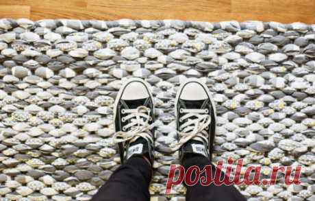 Тканый коврик из лоскутков… Как же красиво и просто! — Копилочка полезных советов