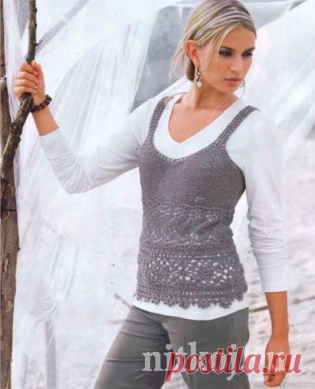 Вязание топов с кружевными полосами » Ниткой - вязаные вещи для вашего дома, вязание крючком, вязание спицами, схемы вязания