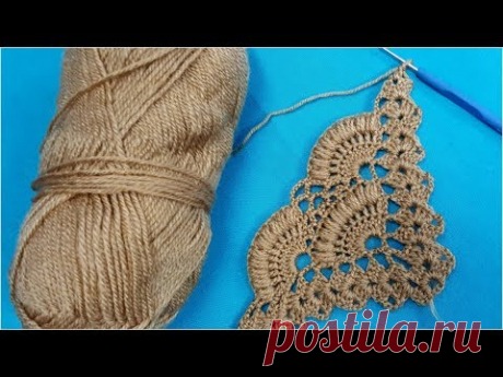 Узор крючком мидий оболочки, ШАЛЬ КРЮЧКОМ .