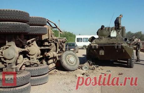 В результате ДТП с участием КамАЗа и БТР под Астаной пострадали четверо военных -   так  &quot;веселятся &quot;только  казахи.