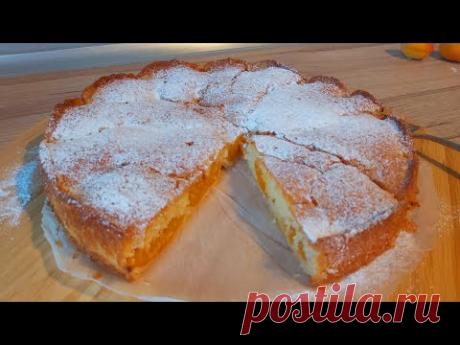 Сочный, Нежный пирог за 7 минут + время на выпечку. Абрикосовый пирог. Очень легкий рецепт.