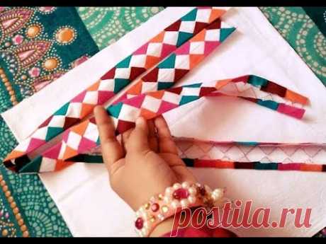 Multi-color Applique Strip Tutorial/ Dress Designing 2018