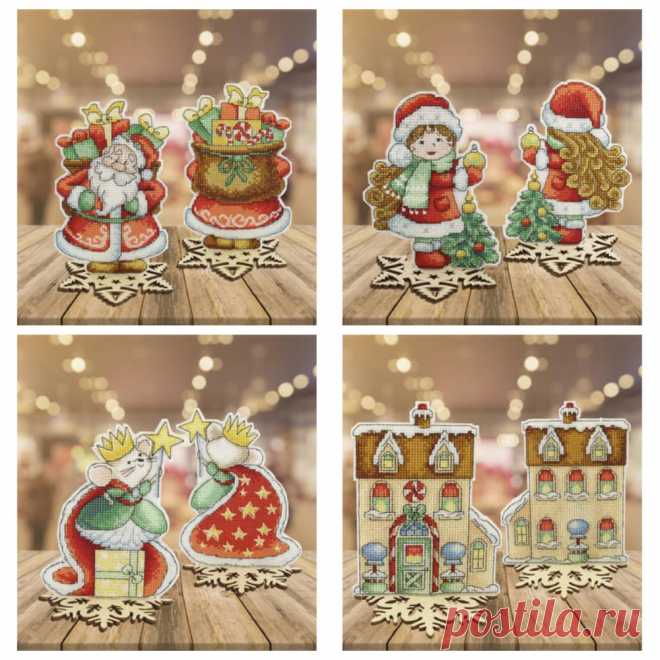 Ёлочные игрушки. Новогодняя Сказка от Crystal Art 🎄 Декоративные наборы для вышивания