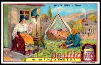 Liebig Tradecard S795 - A Spinner, Serbia Liebig's Beef Extract 