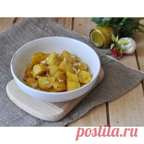 Пряный золотистый картофель в микроволновке