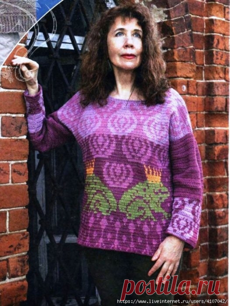 ДЖЕМПЕР "ЦАРЕВНЫ". КРЮЧОК.