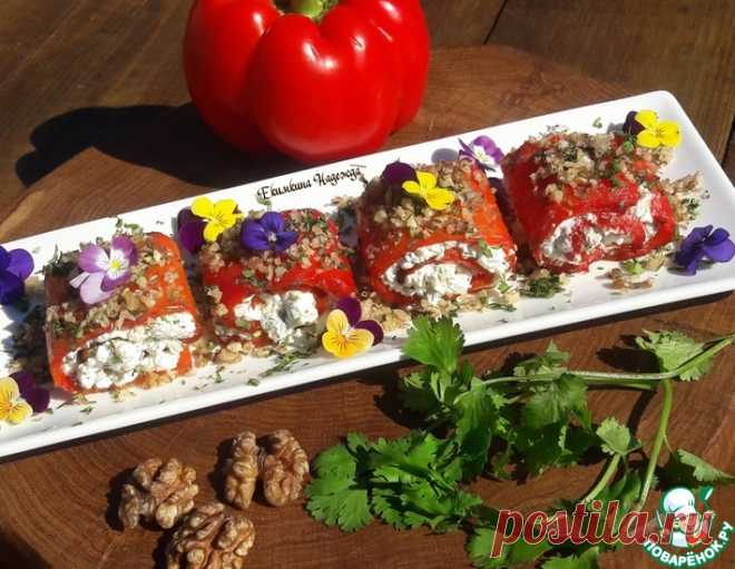 Запеченные перцы с сырной начинкой – кулинарный рецепт