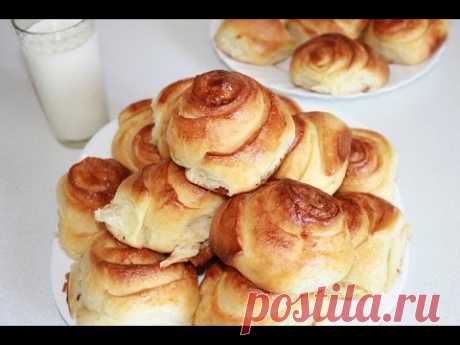Сдобные домашние булочки,мягкие,вкусные. Простой рецепт