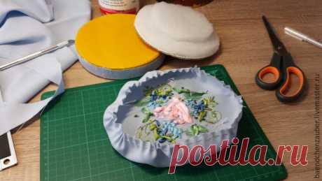 Вышиваем лентами чудесную шкатулку - Ярмарка Мастеров - ручная работа, handmade