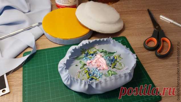 Вышиваем лентами чудесную шкатулку - Ярмарка Мастеров - ручная работа, handmade