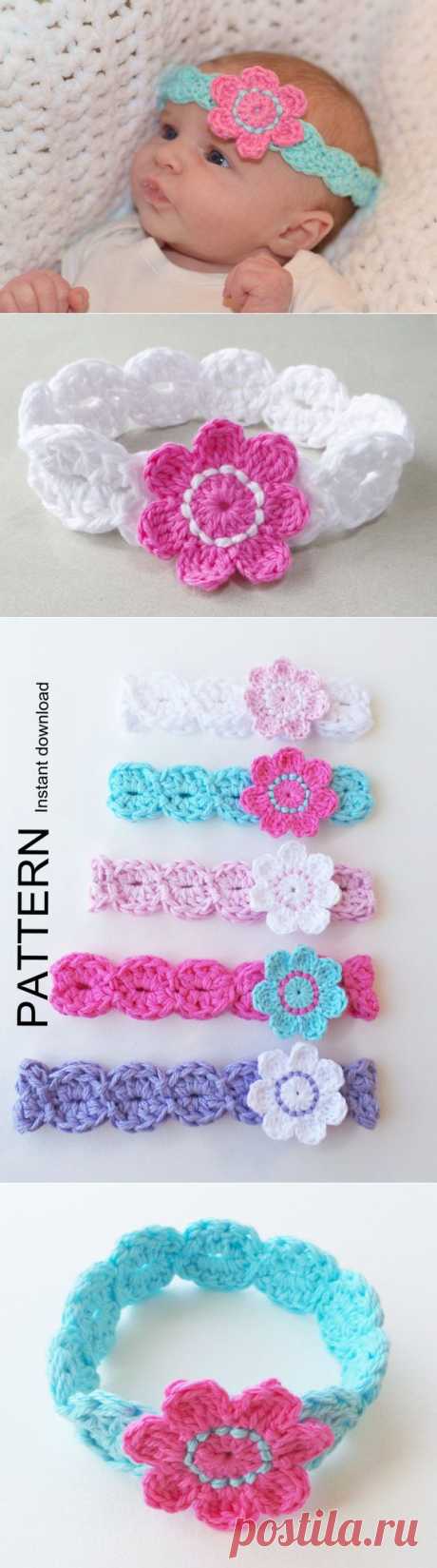 CROCHET HEADBAND Pattern BABYS headband от KerryJayneDesigns