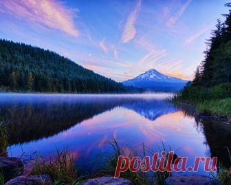 Картинки сша, природа, пейзаж, гора, холмы, озеро, камни, трава, леса, вечер, закат - обои 1280x1024, картинка №283468