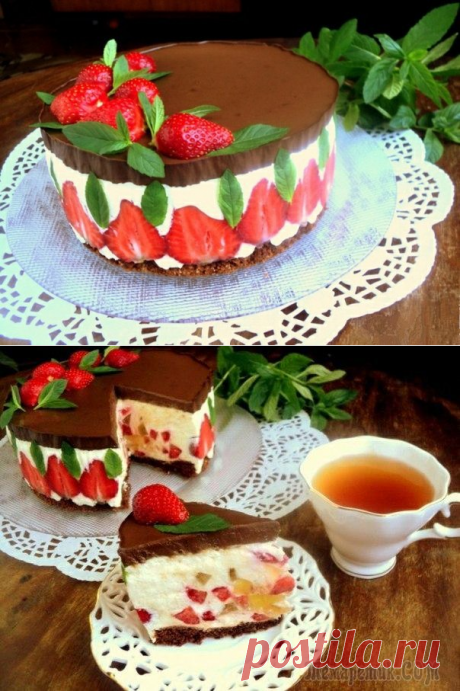 Торт «Клубника и шоколад»