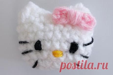 Вязанная Hello Kitty на магните - Вязаные игрушки - Схемы вязания - Авторский проект Натальи Грухиной