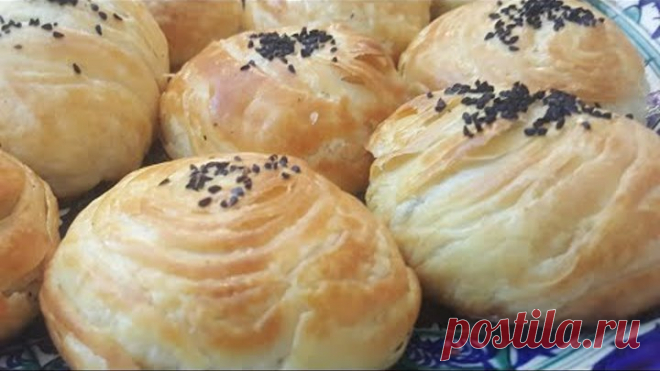 Супер Слоеное Самса . Очень Простой Рецепт..Qatlari kop chikadigan somsa