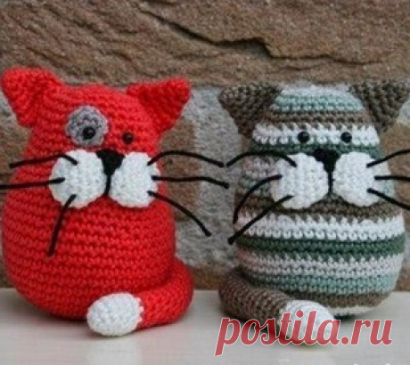 Веселые коты крючком