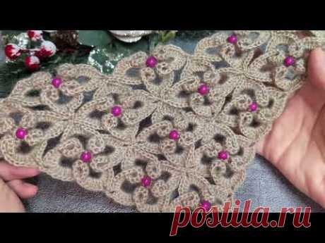 ✨Невероятная красота крючком из остатков ✨