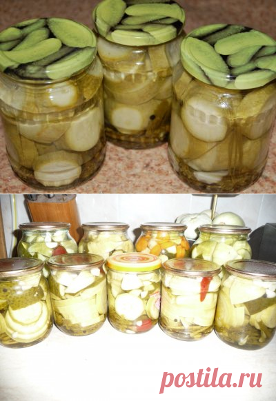 Кабачки маринованные (стерилизованные)