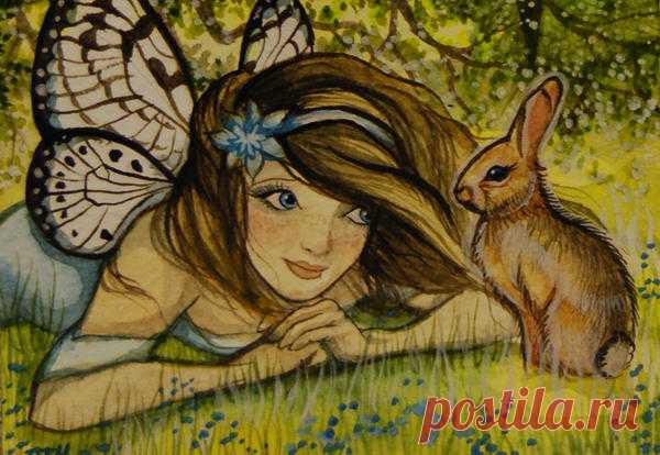 ACEO - Under The Oak Trees by DawnUnicorn on DeviantArt