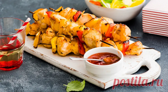 Куриные шашлычки с ананасом: сочный и ароматный рецепт