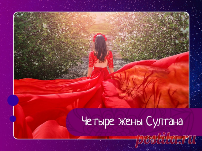 У одного султана было четыре жены. больше всех он любил свою четвёртую жену — самую юную и ласковую.