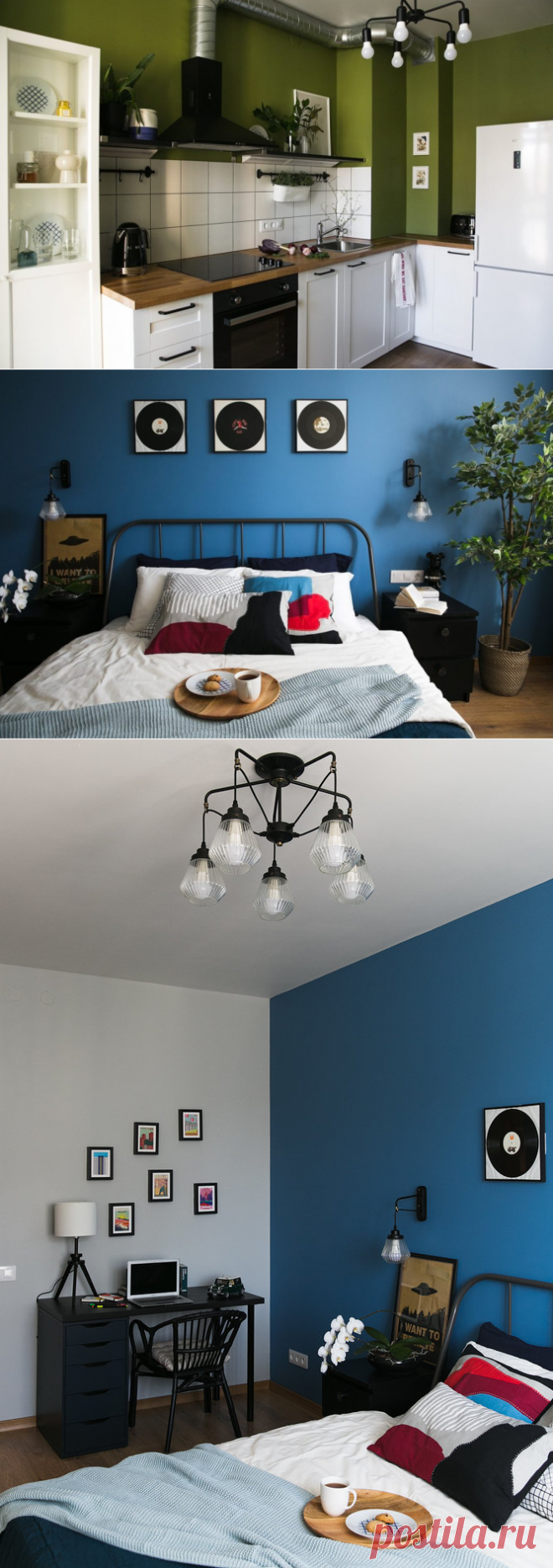 Экономичный интерьер однокомнатной квартиры с мебелью IKEA