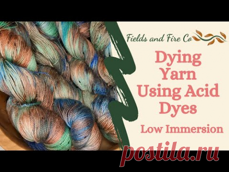 Step by Step Yarn Dye Tutorial | Low Immersion Acid Dyes | PSYCHEDELIC AUTUMN