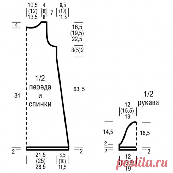 Striped dress with a zigzag pattern