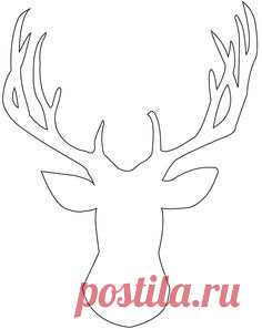 Трафареты оленей