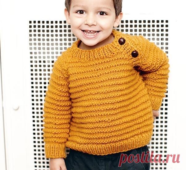 Джемпер цвета карри для мальчика

Джемпер с рукавами реглан снабжен удобной застежкой на одном из регланных швов, поэтому его очень легко надевать и снимать.

Размеры
1 (2) 3 (4) года

ШИРИНА ИЗДЕЛИЯ ПО ОБХВАТУ ГРУДИ
60 (63) 66 (69) см

ДЛИНА ИЗДЕЛИЯ
32 (34) 36 38 см

ВАМ ПОТРЕБУЕТСЯ
Пряжа (100% хлопка; 100 м/100 г) – 3 (4) 4 (5) мотков цвета карри; круговые спицы № 5,5 и 6 длиной 40 и 60 см; чулочные спицы № 5,5 и 6; 3 пуговицы диаметром 18 мм.

УЗОРЫ И СХЕМЫ

РЕЗИНКА
Вяз...