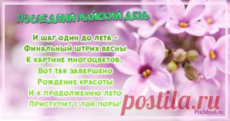 Последний день весны 31 мая