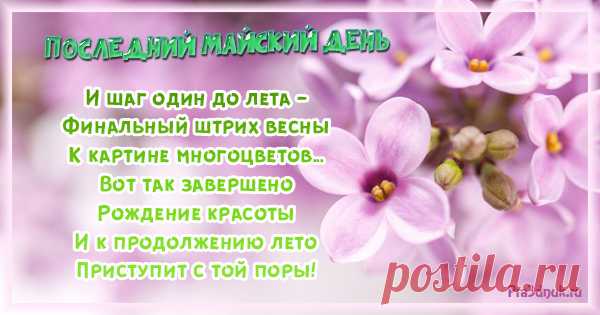 Последний день весны 31 мая