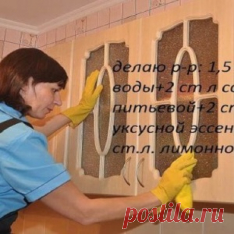 Мою все. Посуду, мебель, внутри шкафов, плитку, линолиум, бытовую технику, выключатели, батареи. Моментально отмывает. Все блестит. Посуду ополаскиваю. Шкафы протираю сверху мягкой тряпкой, которую ложу в этот же р-р на неск. мин. и прополаскиваю.
