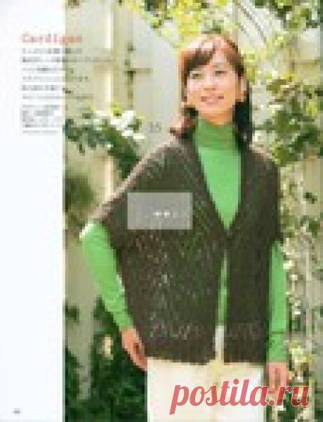 АЖУРНЫЙ ЖАКЕТ - НАКИДКА "ФИЛЕЙНЫЙ ЗИГЗАГ"