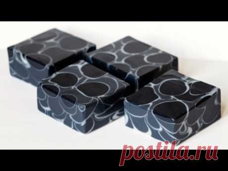 Charcoal Lavender Mint Soap - Dancing Funnel - Great Cakes Soap Challenge